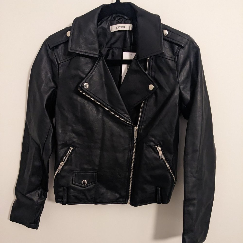 Vegan Leather Moto Jacket